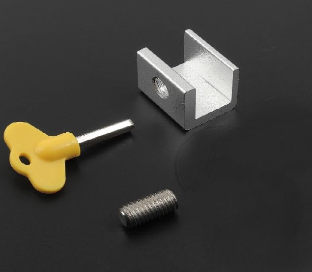 DIOXIT Dioxit 8 Sets Adjustable Sliding Window Locks Aluminum Alloy Window Door Frame Security Locks with Key for Home and Office SingleLock 8 Sets  - Image 2
