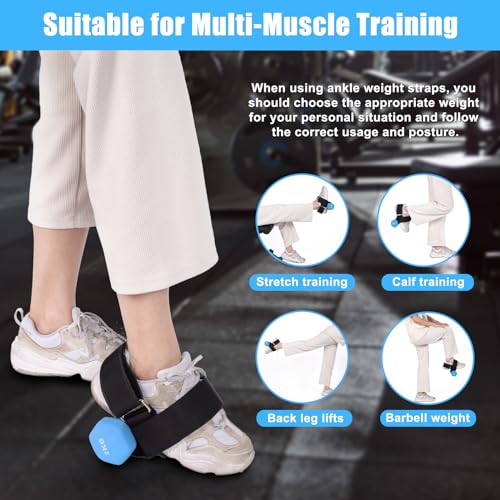 HOMEE Dumbbell Foot Attachment 2PCSAdjustable Ankle WeightsMonkey Feet Dumbbell HolderTibialis TrainerAnkle Straps for Weight LiftingHome Gym Equipment for Leg Extensions for Men and Women - Image 3