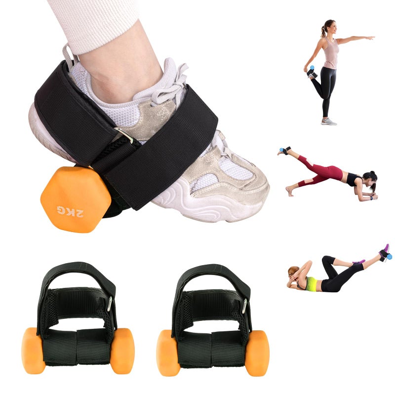 HOMEE Dumbbell Foot Attachment 2PCSAdjustable Ankle WeightsMonkey Feet Dumbbell HolderTibialis TrainerAnkle Straps for Weight LiftingHome Gym Equipment for Leg Extensions for Men and Women - Image 2