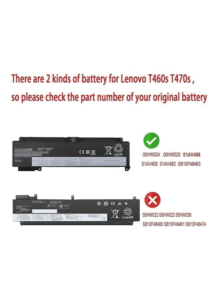 Max Power New 01AV406 Battery for Lenovo ThinkPad T460S T470S Series SB10J79003 01AV405 01AV462 00HW024 00HW025 00HW038 01AV407 01AV408 SB10J79002 L16 M3P73 SB10K97605 SB10F46462 SB10F46463 11.46V 27Wh  - Image 4