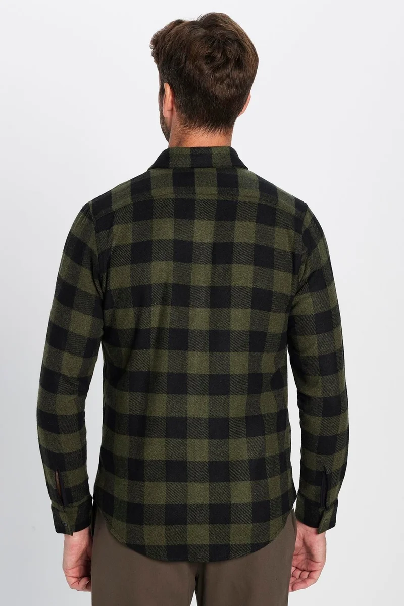 Tudors Men's Slim Fit Slim Fit Lumberjack Button-down Collar Checkered Winter Shirt