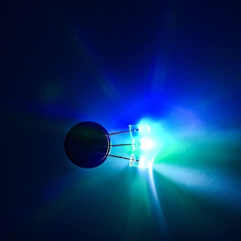 MCIGICM (100 قطعة) ثنائيات ضوء LED 5 مم، مجموعة دوائر LED متنوعة لمشاريع العلوم التجريبية (متعددة الألوان - 5 ألوان) - Image 4