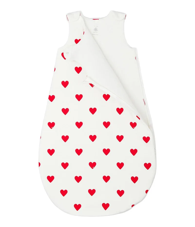 بيتي باتو كيس نوم قطني بنقشة قلب للأطفال بدرجة حرارة .