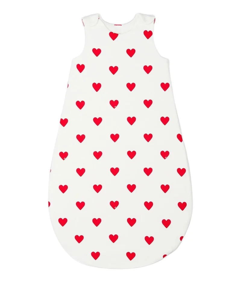 بيتي باتو كيس نوم قطني بنقشة قلب للأطفال بدرجة حرارة .