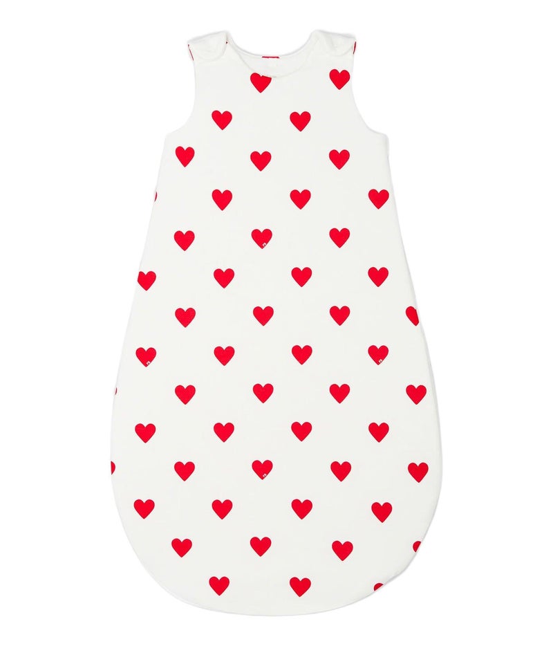 Petit Bateau Babies' Heart Patterned Cotton Tog 2-Rated Sleeping Bag - Image 1