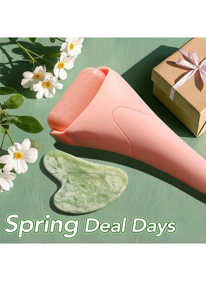 huefull Ice Roller for Face with 2 Rollers and Gua Sha Facial Tools, Face Roller for Self Care, Guasha Tool for Face, Puffiness Relief, Skin Care Gifts for Woman Men, Self Care Gifts - Image 3
