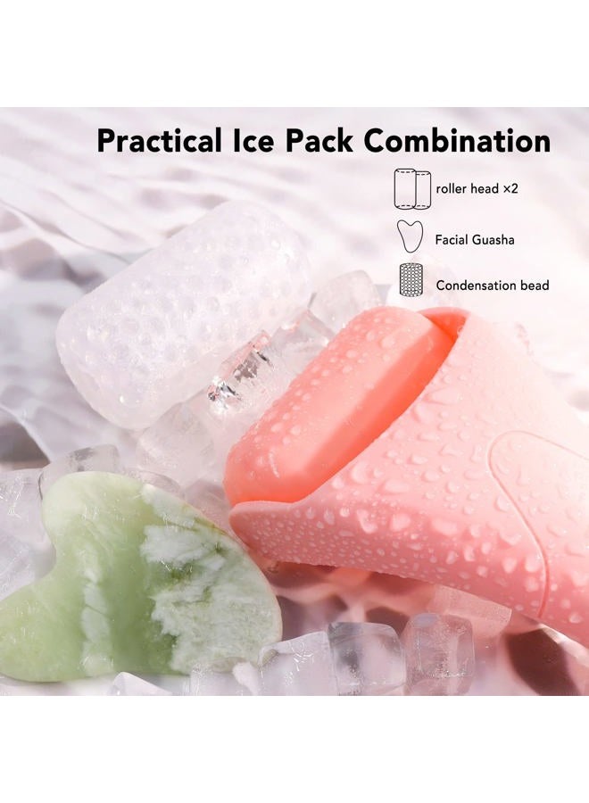 huefull Ice Roller for Face with 2 Rollers and Gua Sha Facial Tools, Face Roller for Self Care, Guasha Tool for Face, Puffiness Relief, Skin Care Gifts for Woman Men, Self Care Gifts - Image 2