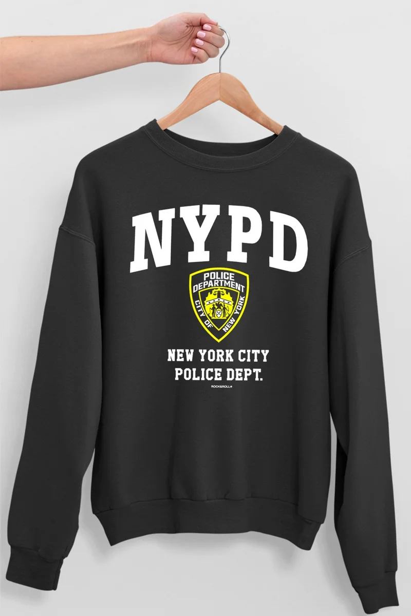 روك اند رول Nypd Anthracite Oversize Crew Neck Thick Women's Sweatshirt