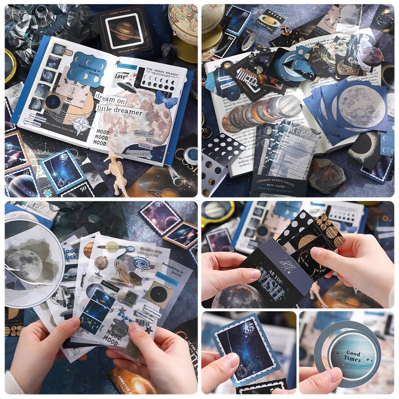 OFFIGIFT Scrapbooking Supplies Kit, Aesthetic Junk journaling Supplies, Scrapbook Kit with Bullet Journaling Stickers, Stationary Set, Vintage Ephemera Collage Craft Supplies Gift for Adults Women Beginner - Image 4