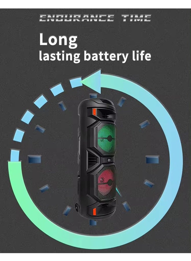 سينجي سماعات بلوتوث لاسلكية مزدوجة ثمانية سماعات خارجية للحفلات والرقص والموسيقى K Song - Image 5