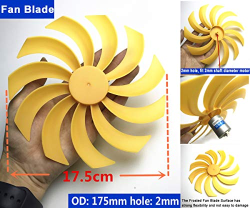 QINIZX Small Wind Turbine Generator Micro DC Motor Power Wind Turbines Electricity Fan Blades Model Bicycle LED Light DIY Kits for Teaching Physical Power Generation Science Experiment - Image 2