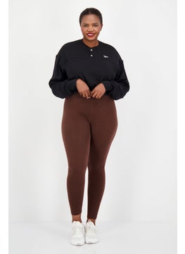 Reebok Women Plus Size V Neck Long Sleeve Outdoor Sweatshirt, Black  - Image 3