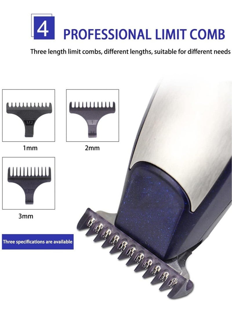 KM-5021 3 In 1 Rechargeable Trimmer & Clipper Blue/Silver 18.2 x 6 x 14cm - Image 5