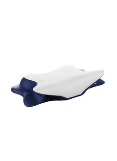 Frido Frido Cervical Butterfly Pillow, Orthopedic Memory Foam Pillow For Neck & Shoulder Pain, Ergonomic Contours, Dual Height Options, Pillow For Side Sleepers With Arm Support, Blue, Pack Of 1 