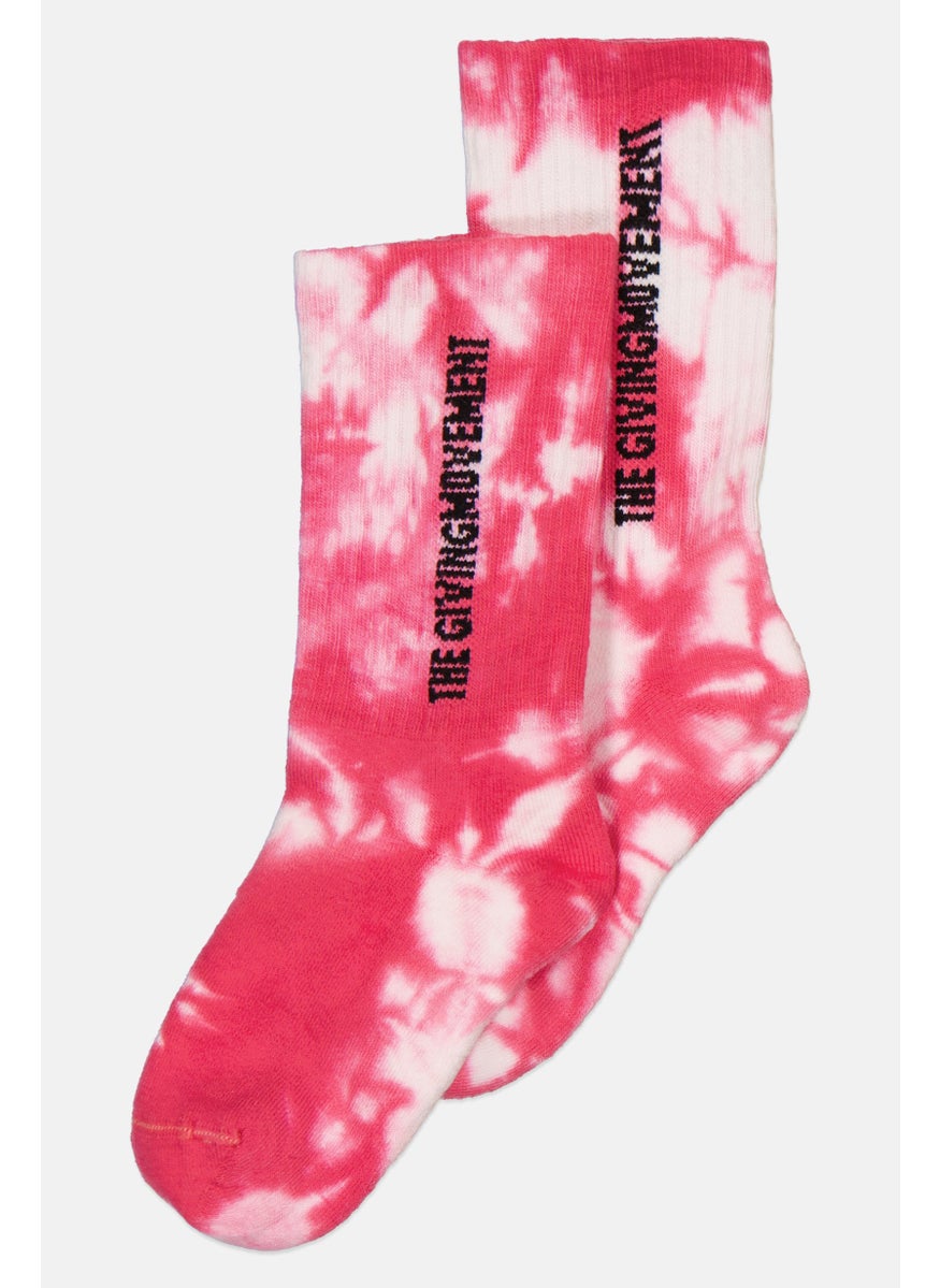 The Giving Movement Kid Boys 1 Pair Crew Socks, Pink Combo 