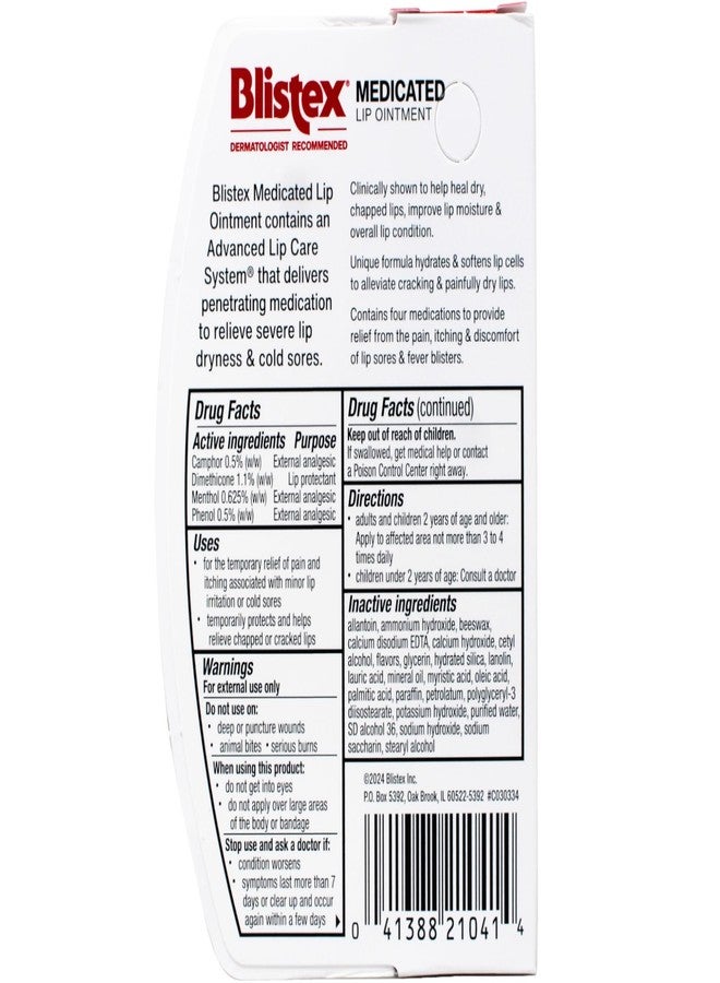 Blistex Lip Medicated Ointment, 0.35 oz (Bundle of 10 - Image 2