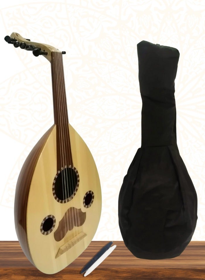 موسيقى الكرز عود موسيقي نصف لوكس فاخر مع حقيبة و٢ ريشة عود