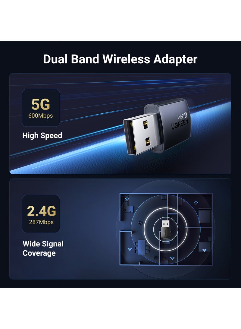 Ugreen AX900 USB WiFi Adapter Wireless WiFi 6 Dongle for PC Network Adapter for Desktop 2.4Ghz & 5Ghz Dual Band Stable and Longer Distance Connection Compatible With Windows 11/10 Linux - Image 3