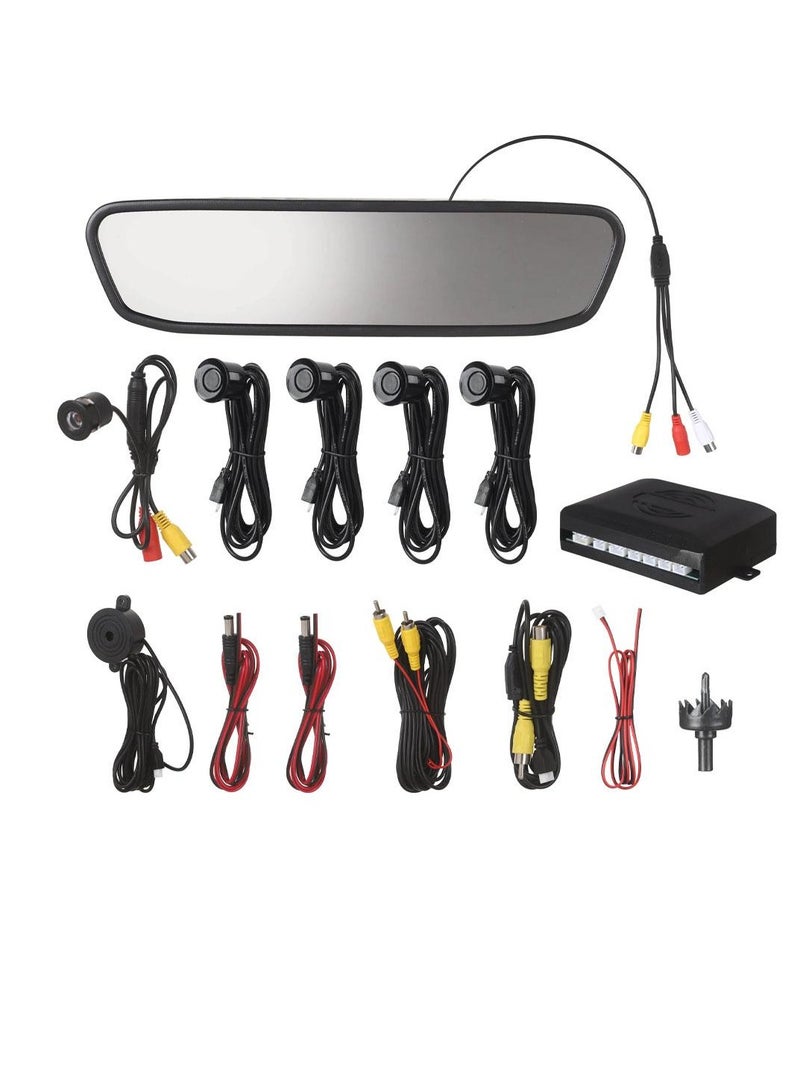 شاشة مرآة + حساس + كاميرا 4.5 بوصة 10-15 فولت - Image 1