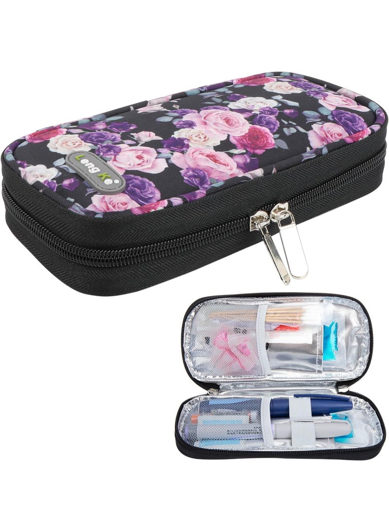 YOUSHARES YOUSHARES Insulin Cooler Travel Case - Travel Ice Pack for Diabetic Organize Supplies Diabetes Bags Insulated Cooling Bag (Rose) 
