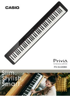 Privia PX-S1100 Digital Piano - Black - 88 Keys