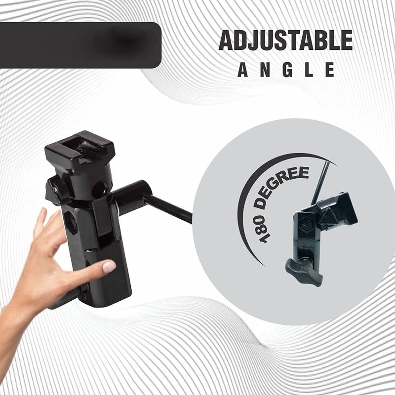Viblitz ® S1 Umbrella Bracket Heavy Duty Flash Light Stand Umbrella Holder B Bracket Speedlite Holder (CNC Aluminium) in Black Color - Image 5