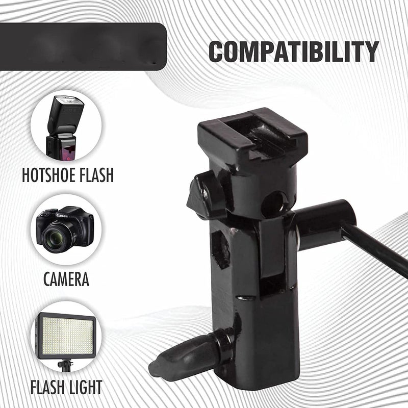 Viblitz ® S1 Umbrella Bracket Heavy Duty Flash Light Stand Umbrella Holder B Bracket Speedlite Holder (CNC Aluminium) in Black Color - Image 4