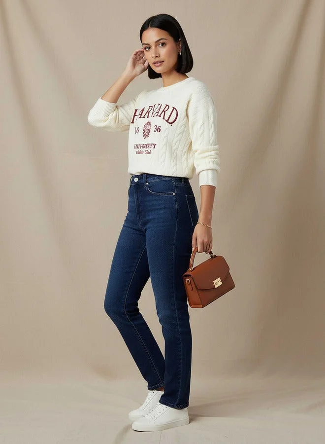 SP Characters Harvard University Round Neck Sweater