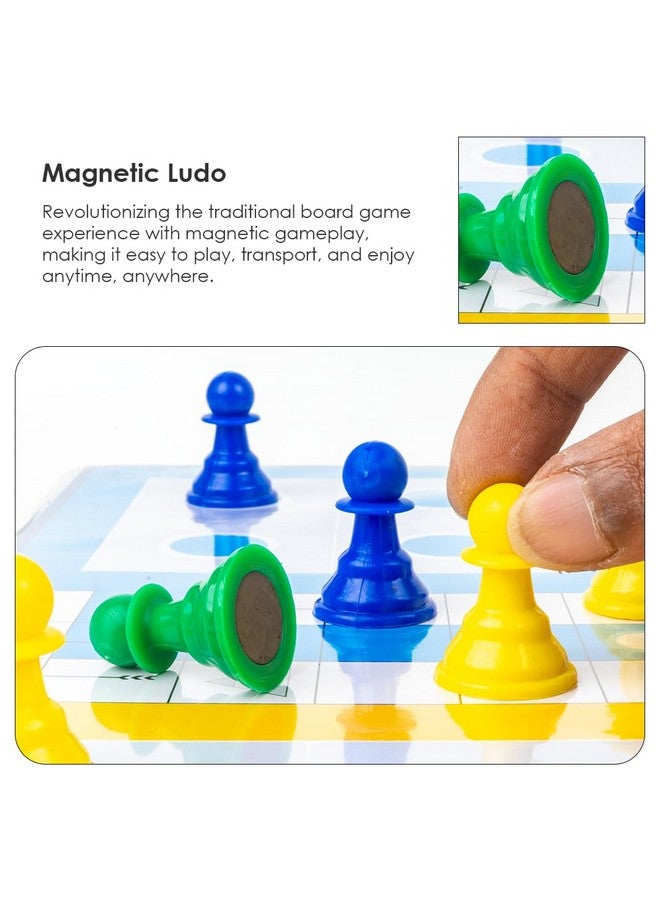 راتاناز لعبة الثعابين والسلالم المغناطيسية مع لعبة لودو اللوحية للأطفال والعائلة - Image 3