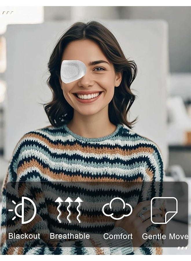 10 PCS Eye Patches for Adults & Kids, Breathable Lazy Eye Patch for Amblyopia, Post-Surgery Eye Cover, Blackout Eye Pad with Individual Packaging (7cm×9cm) - Image 3