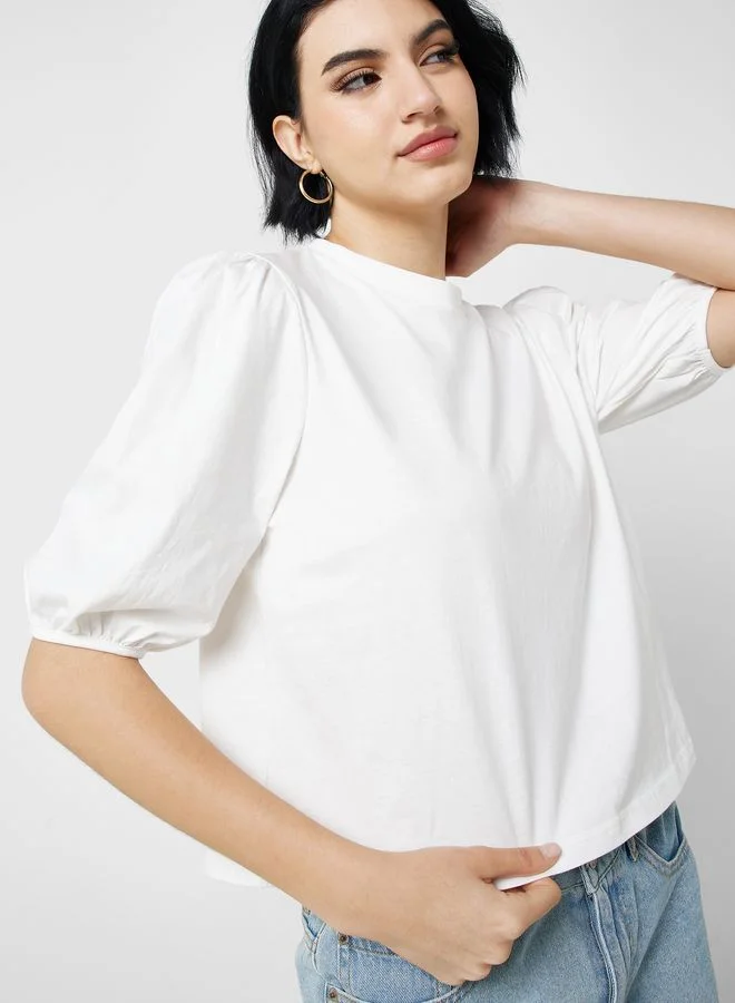 Ginger Basics Puff Sleeved Top
