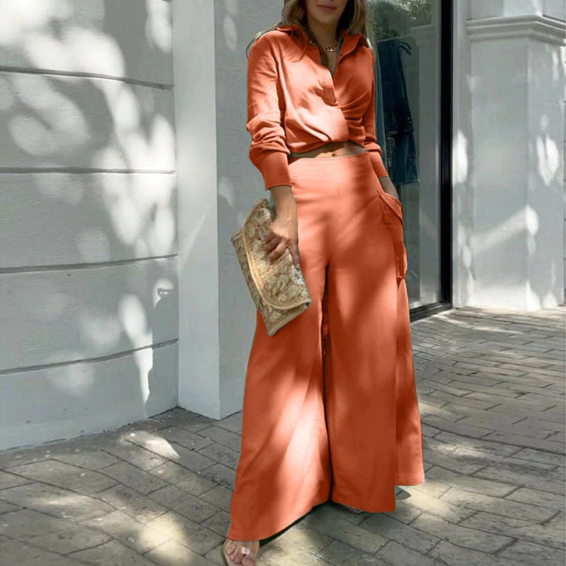 Women's Casual Slim Fit Lapel Suit Set - Image 2