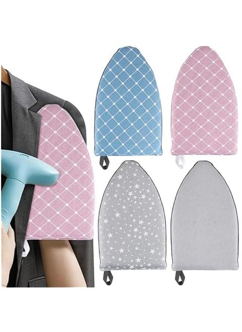 4 Pack Handheld Mini Ironing Board Gloves Heat Resistant Waterproof Mitt Garment Steamer Accessory with Finger Loop