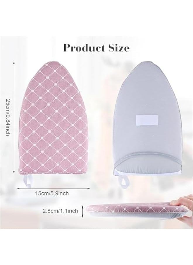 4 Pack Handheld Mini Ironing Board Gloves Heat Resistant Waterproof Mitt Garment Steamer Accessory with Finger Loop