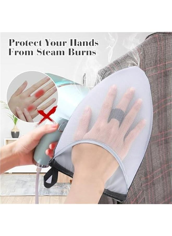 4 Pack Handheld Mini Ironing Board Gloves Heat Resistant Waterproof Mitt Garment Steamer Accessory with Finger Loop