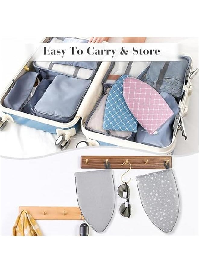 4 Pack Handheld Mini Ironing Board Gloves Heat Resistant Waterproof Mitt Garment Steamer Accessory with Finger Loop
