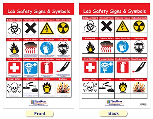 New Path Learning NewPath Learning Safety in The Lab Bulletin Board Charts, Set/8 - Laminated, Double-Sided, Full-Color, 12" x 18" (94-5601) - Image 2