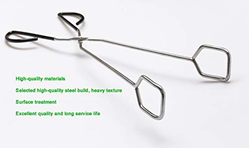 Hiash 16 Inch Extra Long Stainless Steel Kitchen Scissor Tongs, Non-Slip Comfortable Red Grip, Heat Resistant for BBQ and Cooking - Image 4