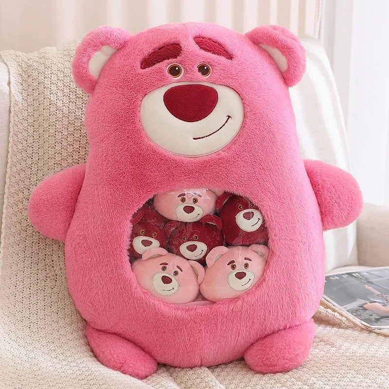 Y&D Cute Stuffed Animal Toys Set – Plush Rabbit, Dinosaur, Bear & Koala with Mini Baby Toys, Snacks, and Throw Pillow for Kids - Image 1