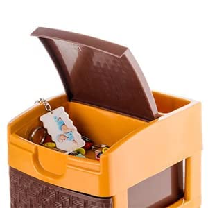 WOX MOX WOX MOX 3 Layer Multipurpose Drawer Storage Organizer Desk Chests Box Drawer Units Organizer Small Size 3 XL Dark Brown  - Image 5