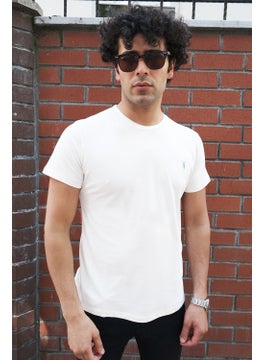 Four Man Crew Neck Standard Fit Basic Black-White Men's T-Shirt Pack of 2  - Image 3