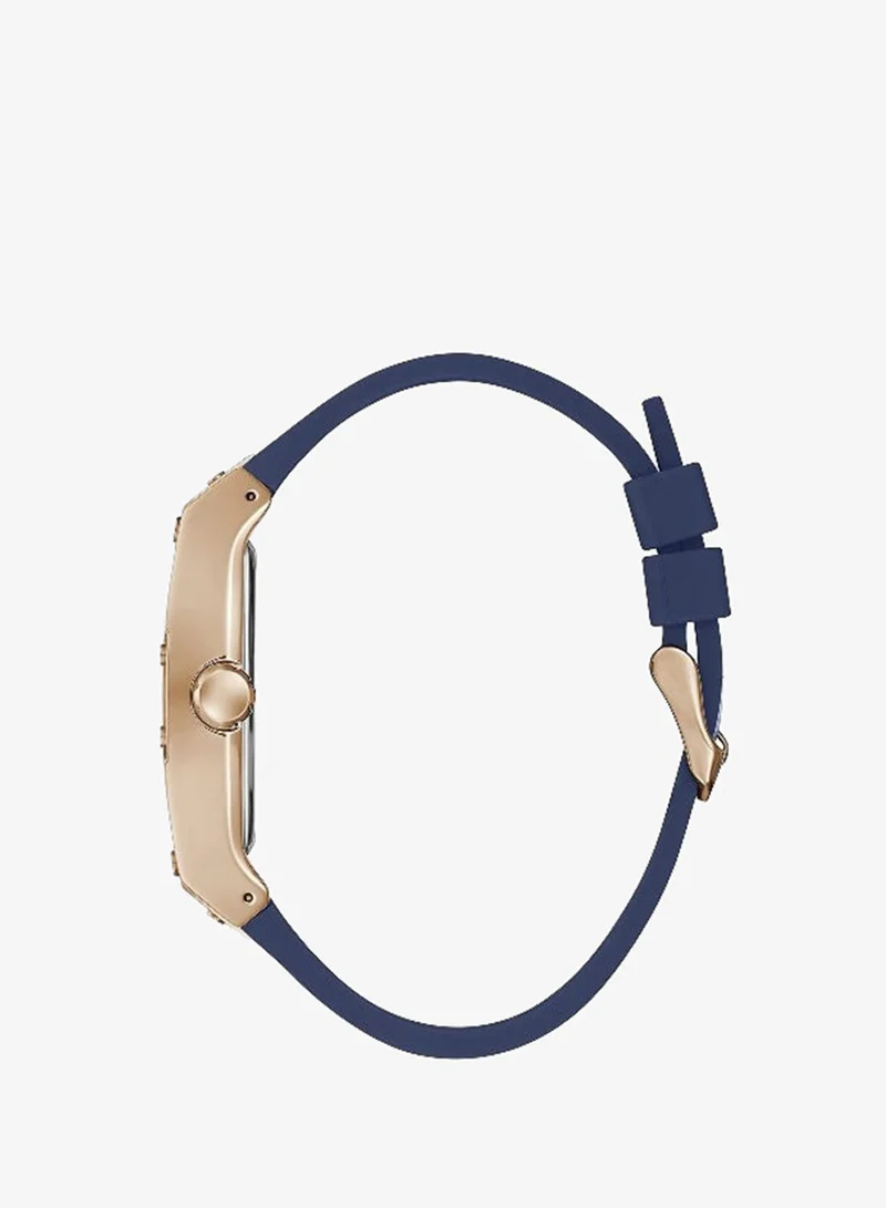 Guess Guess Men's Blue Chronograph Watch with Leather Strap