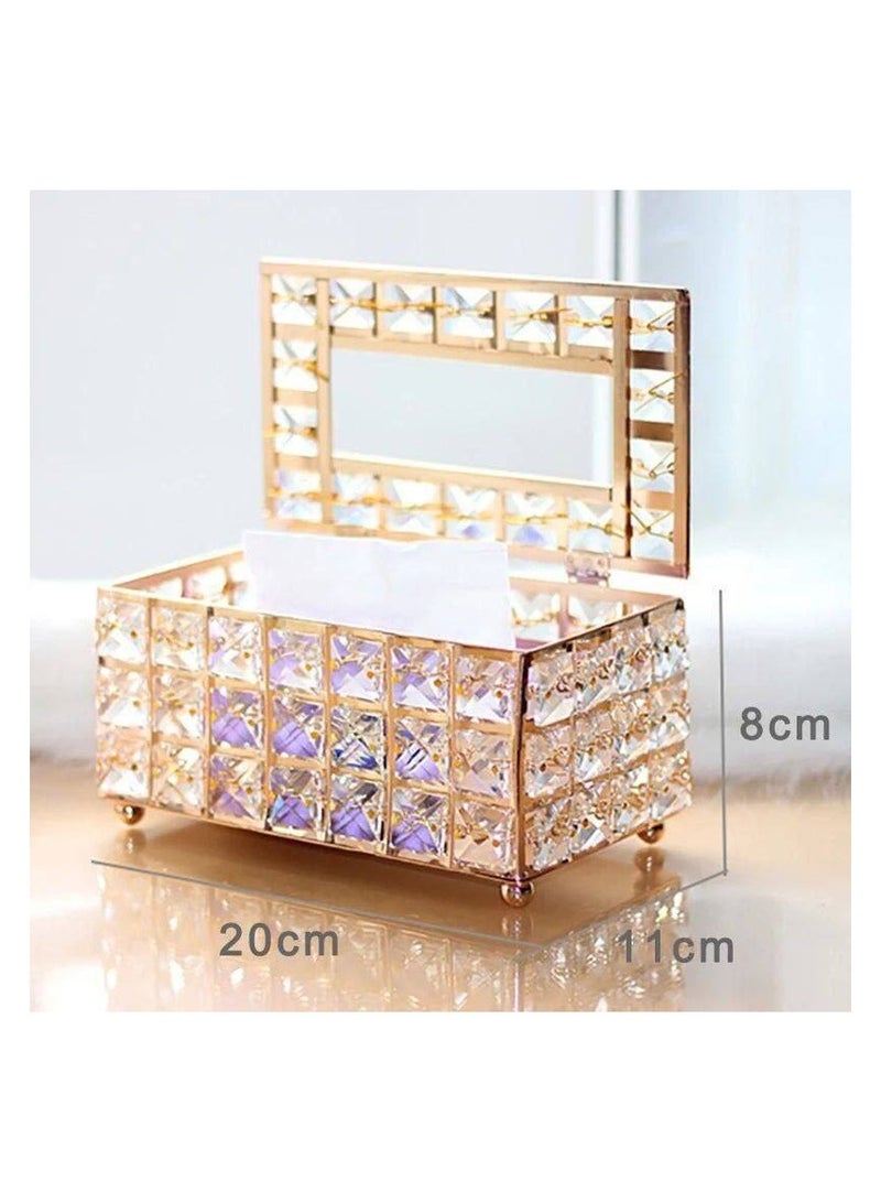 علبة مناديل كريستال دهبي – AW - Image 3