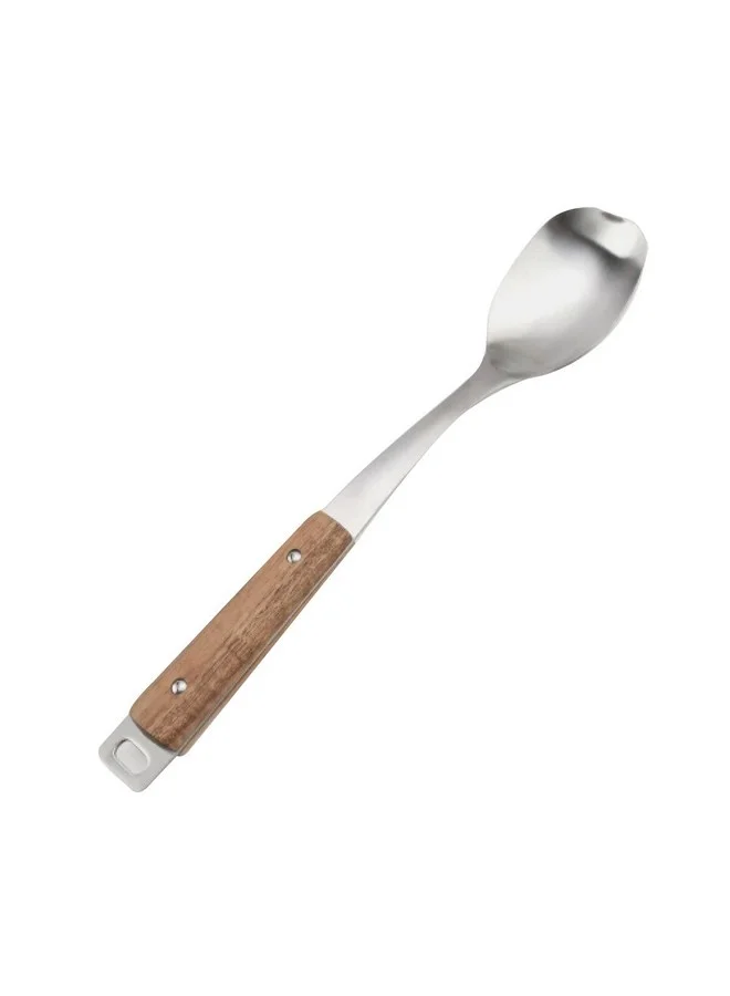 PARFAIT Stainless Steel Serving Spoon with Acacia Wood Handle Brown and Silver  35.5 x 7 x 3 cm N-C212KA0146