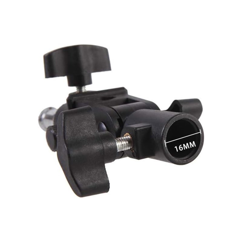 WELLMAKING 2PCS U Shape Tilt Adapter Swivel Mount Umbrella Holder Light Stand with Standard 1/4 to 3/8 inch Metal Male Screw Adapter Spigot Stud for Studio Light Stand, Hotshoe/Coldshoe Adapter - Image 5