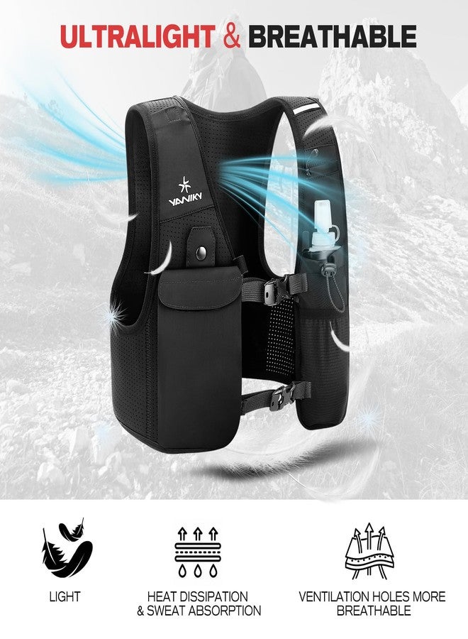 YANIKY Running Vest for Women Men, Lightweight Breathable Hydration Vest with 500ml Soft Flask, Adjustable Reflective Running Vest with Pockets for Trail Running Hiking - Image 2