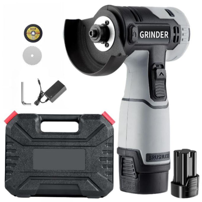 Cordless Angle Grinder Kit, 28000RPM Mini Electric Grinder Tool with 16.8V 2x1500mAh Battery for Cutting Polished Brick Wood Stone Steel - Image 1