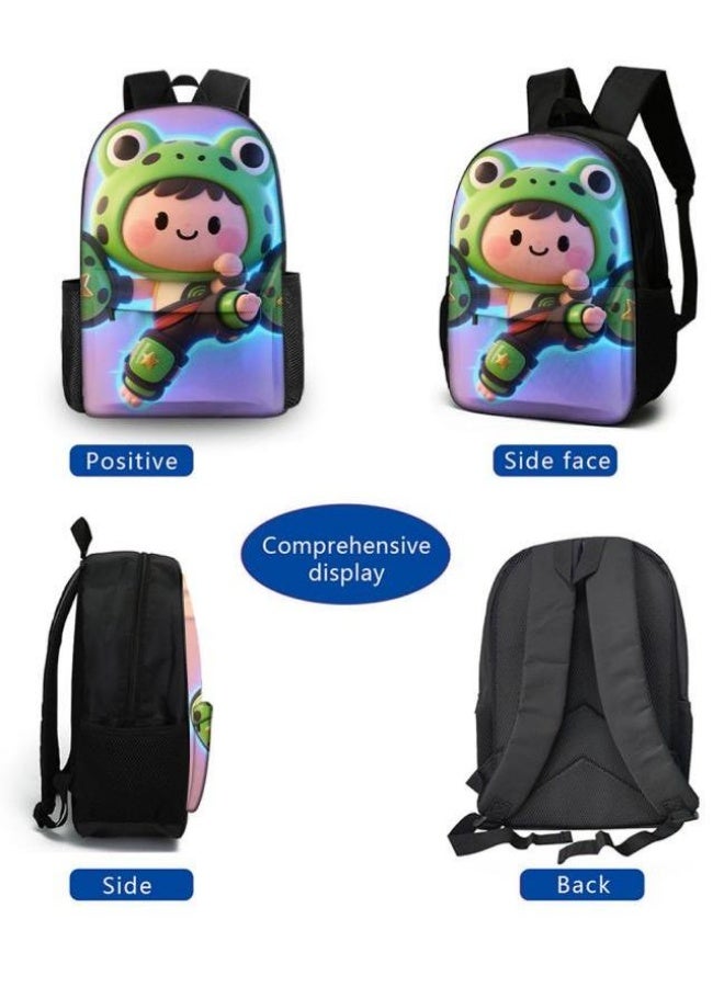 Bright Li Fire Fashion is unlimited! Cartoon bag three-piece set, suitable for a variety of scenes for students and teenagers (available for students, children, friends on outings, mountain climbing, schooling, etc.) - 52 - Image 3
