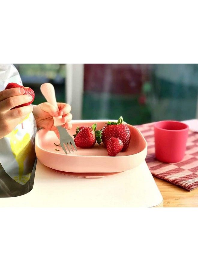 BEABA كوب تدريب سيليكون 100% للأطفال والرضع مضاد للانزلاق خالي من BPA وردي - Image 5