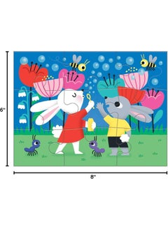 Mudpuppy Mudpuppy Mindfulness 4-in-a-Box Puzzle Set – Includes 4 Progressive Jigsaw Puzzles for Kids with 4-12 Pieces – Features Colorful Animal Illustrations for Ages 2-5  - Image 3